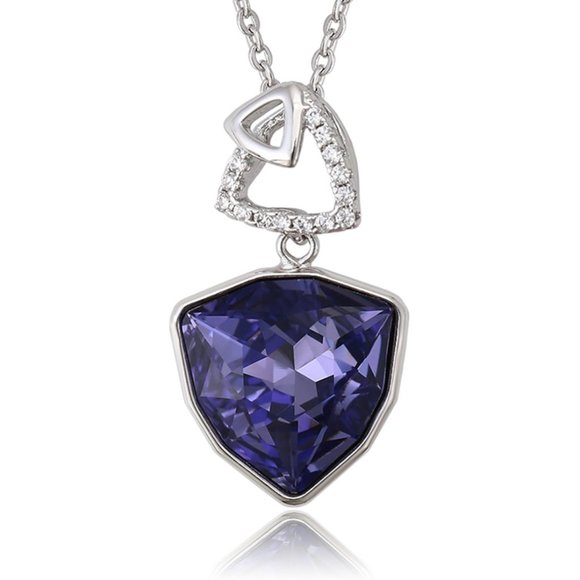 Jewelry - Stunning Purple Swarovski Drop Neacklace
